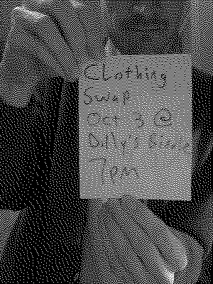 black and white photo of a piece of paper advertising a clothing swap